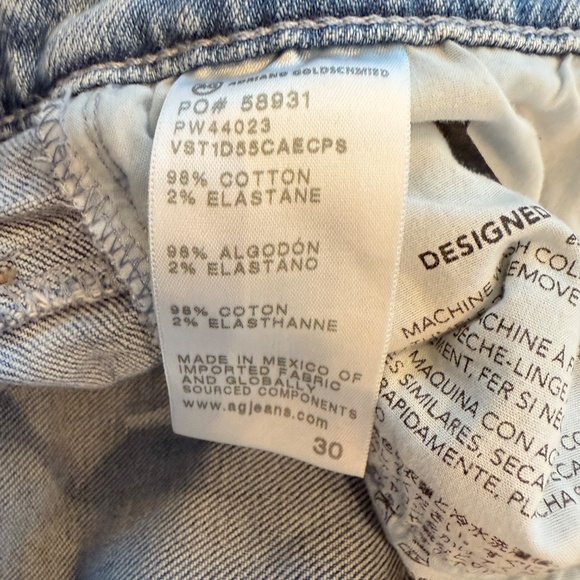 AG Farrah Boot Crop High Rise Fit- Size 30 - Picture 4 of 5